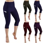 Облегающая спортивная одежда, женские леггинсы с карманами для тренировок, фитнеса, спортзала, бега, йоги, спортивные брюки, эластичный пояс