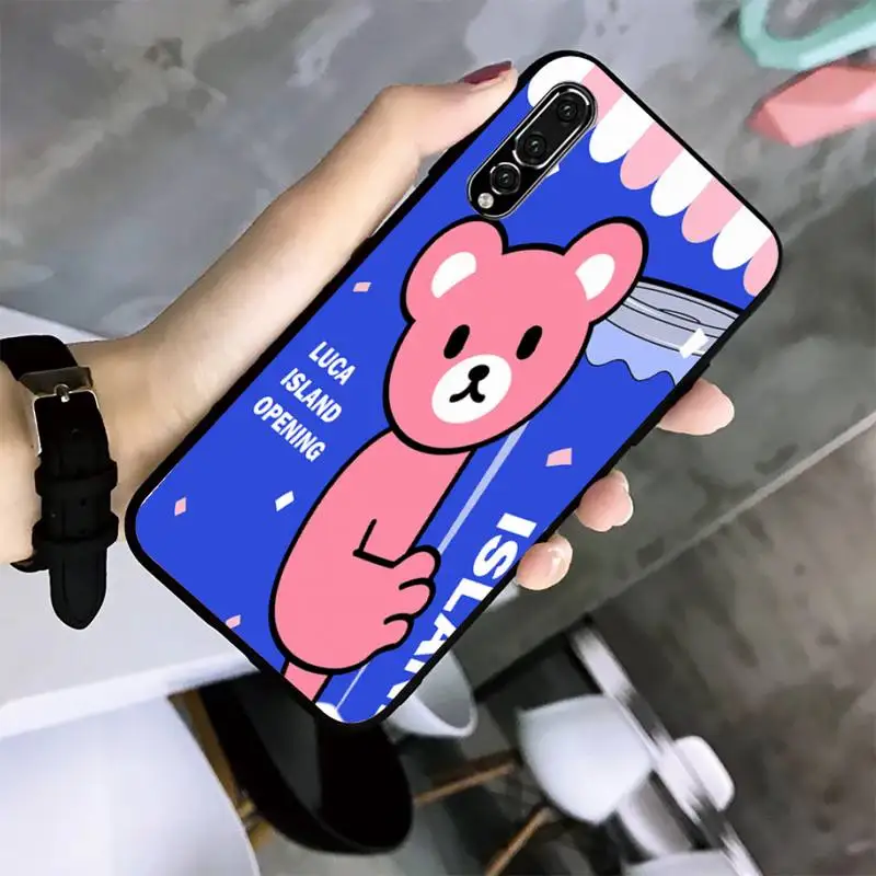 

Shanghai Luca Bear Phone Case For Huawei G7 G8 P7 P8 P9 P10 P20 P30 Lite Mini Pro P Smart Plus Black Soft TPU Cove Fundas