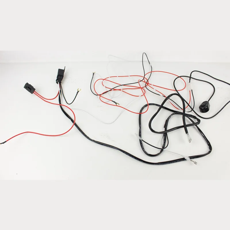 

Auto Car Cable Wiring Harness Kit with 40A 12V ON/OFF Switch Relay Blade Fuse for 72W-300W 2 LED Light Bar Fog Lamp