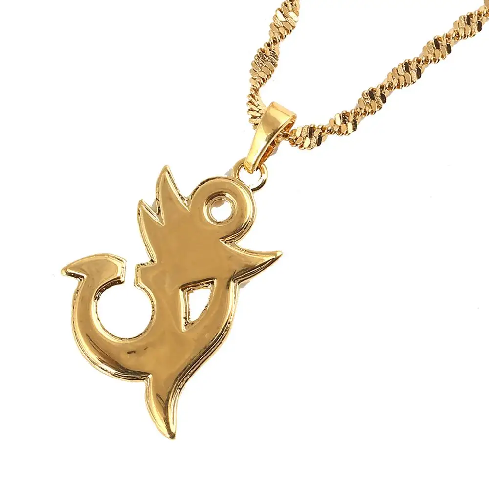 Ожерелье с подвеской для йоги золотого цвета индийский Хинду Ом индуистские