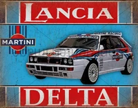 lancia delta martini racing metal tin sign