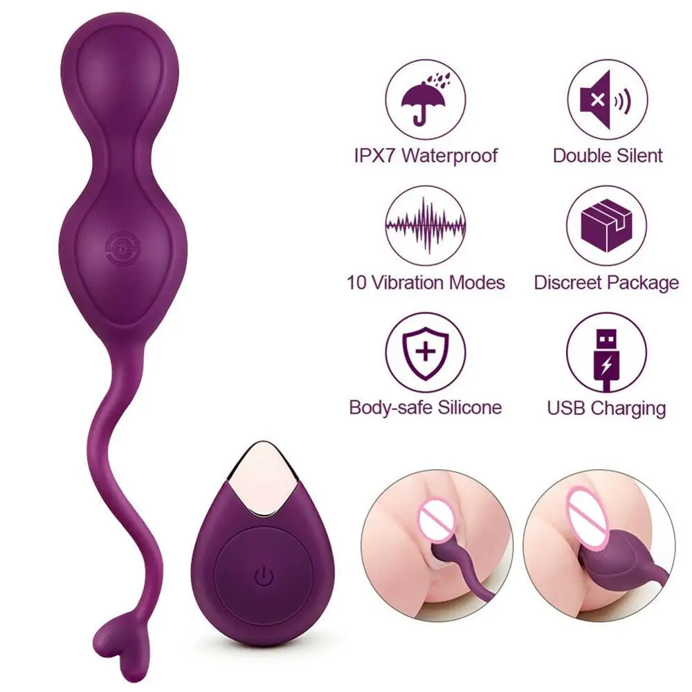Беспроводной вибратор точки G аккумуляторная Вагина Кегель Бен Ва шарики