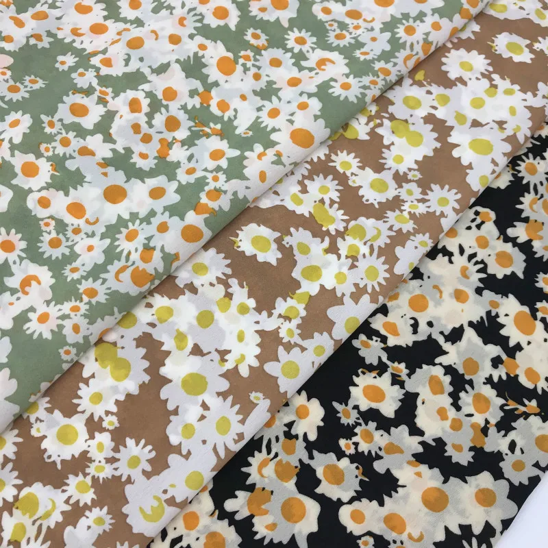 

100% Polyester Soft Chiffon Fabric Flower Printed Chiffon Fabric Material for DIY Sewing Evening Dress Summer Spring Shirt Skirt