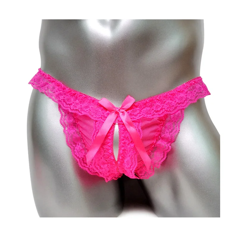 Трусы танга мужские кружевные с оборками эротичное нижнее белье для геев