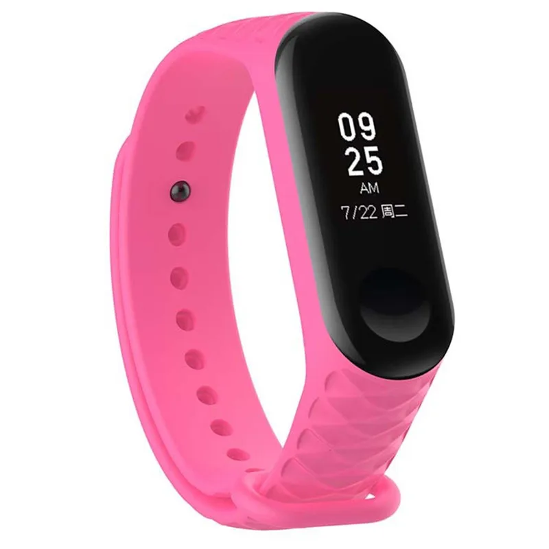 Силиконовый ремешок для смарт-браслета Xiaomi Mi Band 3 4 сменный спортивный браслет с