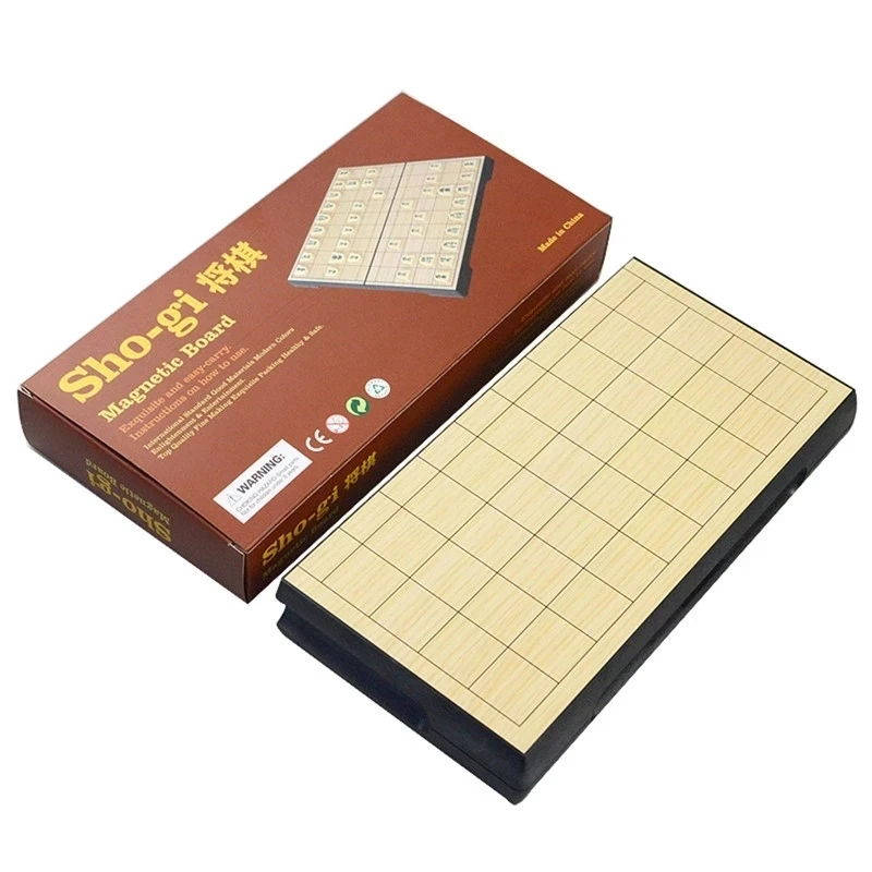 

Japan Shogi 25*25*2cm Chess Game Magnetic Foldable Chess Table International Checker Sho-gi Intelligence Game as Gift game