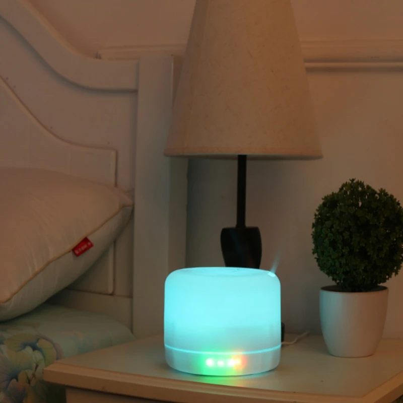 

Portable Ultrasonic Humidifier, Bluetooth Sound Humidifier, Air Purifier with Warm Lamp and Colorful Lamp 400Ml,US Plug