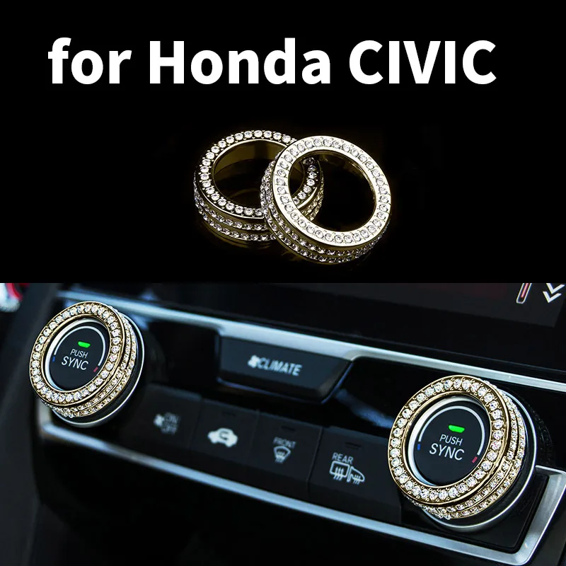 Украшение для интерьера алмазная ручка кондиционера Honda Civic 10 2016 2017 2018 2020|Лепнина