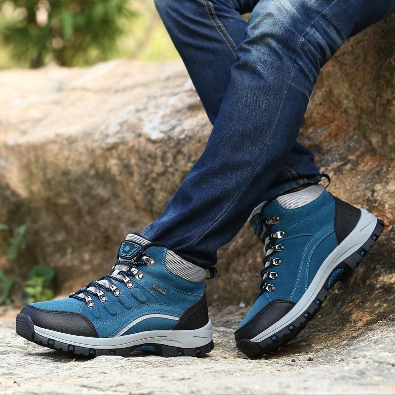 Winter Hunting Shoes Anti-skid Rock Climbing Mountain Tactical Boots Military For Men High Top waterproof Lace Up Trail Footwear