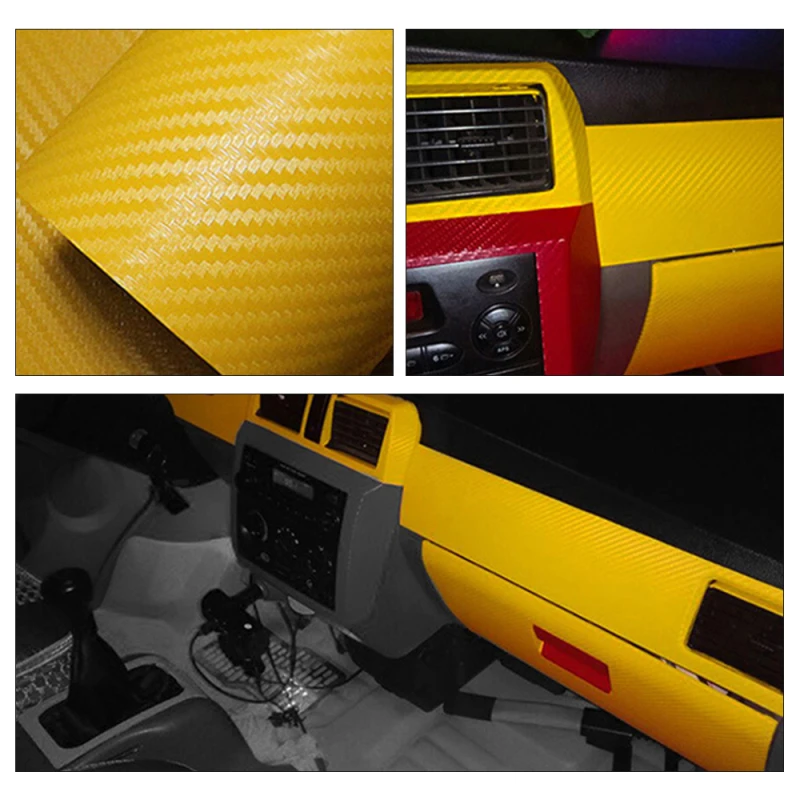 Автомобильные 3D наклейки из углеродного волокна цветная пленка для автомобиля