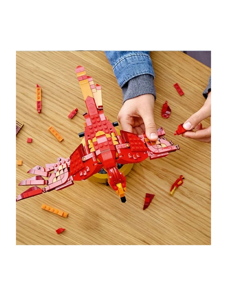 

Famous film and Television 76394 Game Dumbledores Phoenix model building Fawkes Blocks Childrens Educational Toys Gifts
