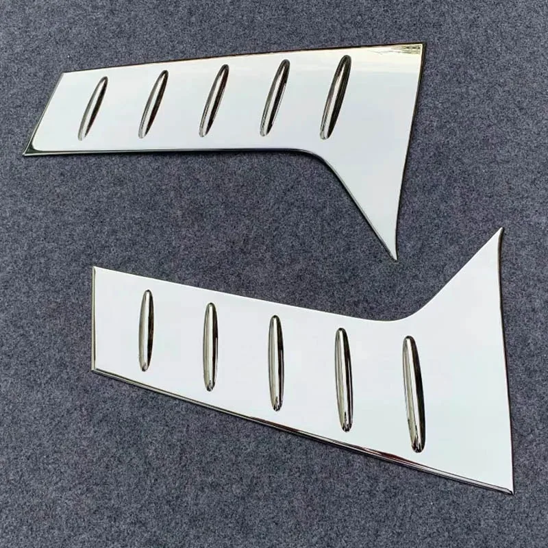 

For 2016 2017 2018 2019 Toyota Alphard Accessories Car Rear Windows Pillar Spoiler Wings Cover Protector Trim ABS Chrome Styling