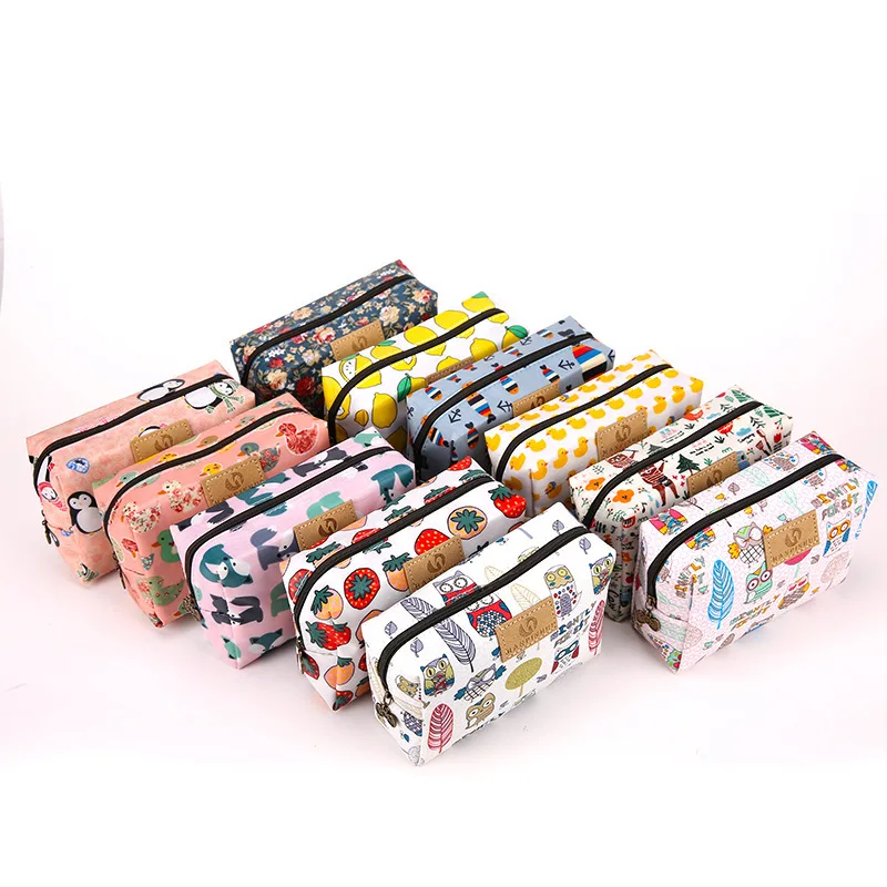

1pc Cartoon Large Capacity Organizer Bag For Pencils eraser Portable Travel Make Up Pouch