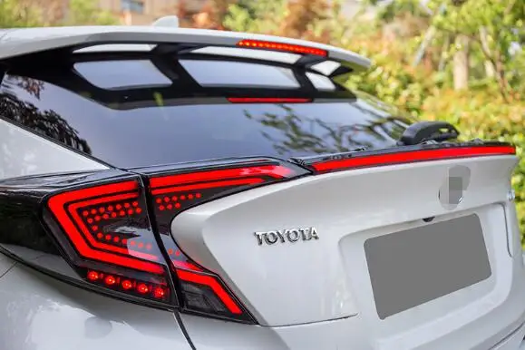 Задний бампер багажник хвост светильник для Toyota CHR 2017 2018 2019 светодиодный фонарь