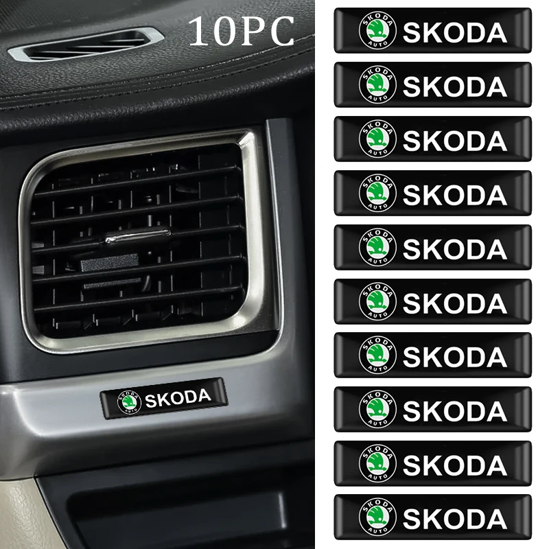 4/10 шт. эпоксидные наклейки для Skoda Octavia Superb Fabia Rapid Kodiaq Scala Karoq|Наклейки на
