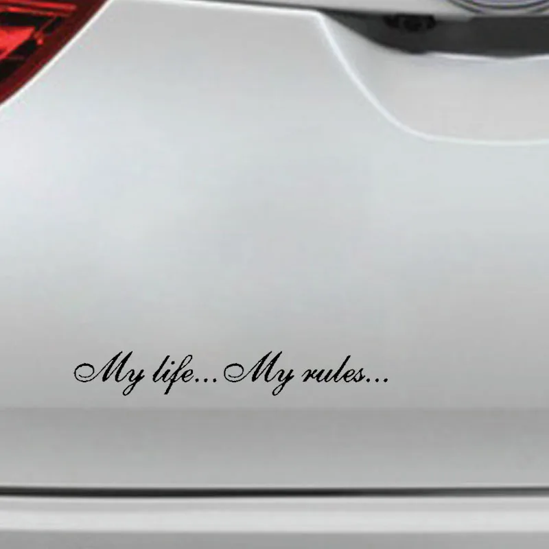 Автомобильная наклейка My Life Rules на машину с надписью моя жизнь виниловый текст
