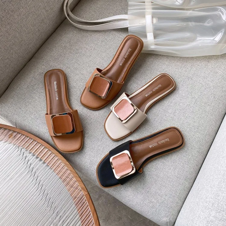 MLJUESE/женские шлепанцы Модель 2020 года Мягкие Летние босоножки в римском стиле с