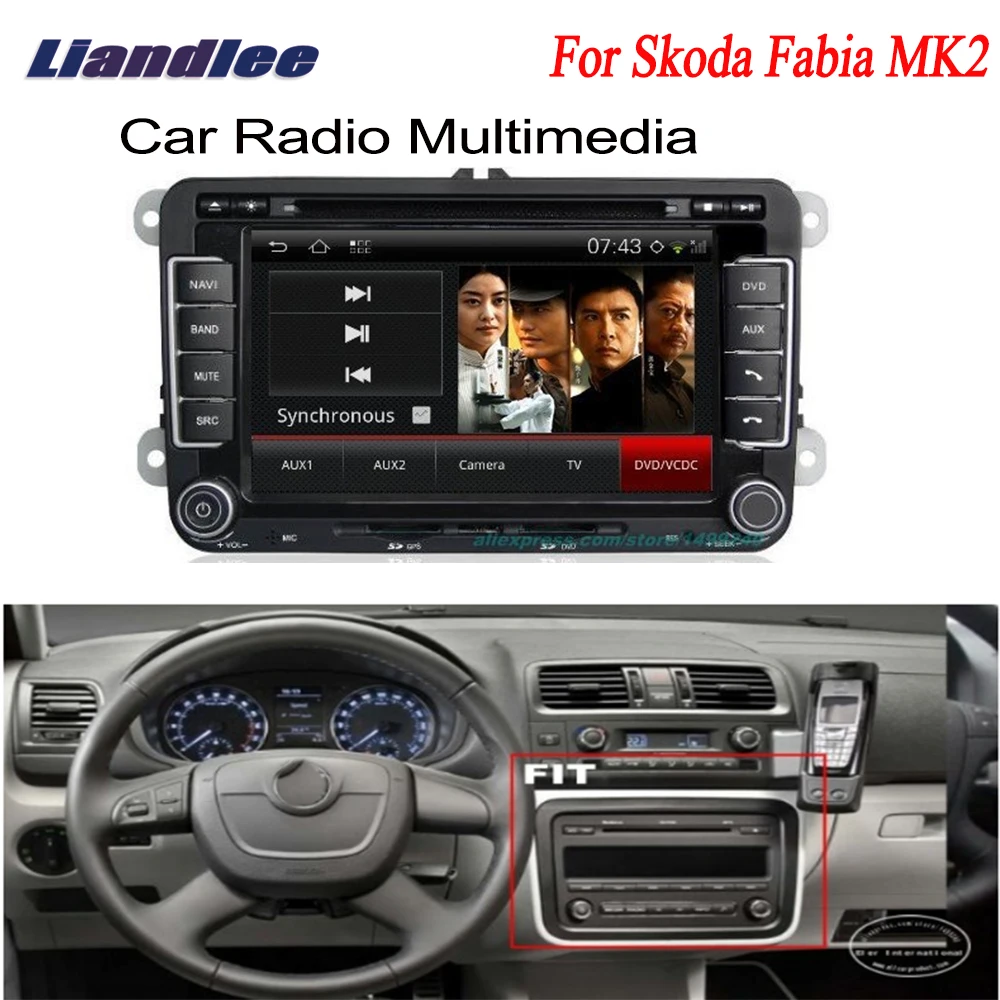 Liandlee для Skoda Fabia MK2 2007 ~ 2013 2Din автомобильный Android радио GPS навигация карты CD DVD плеер