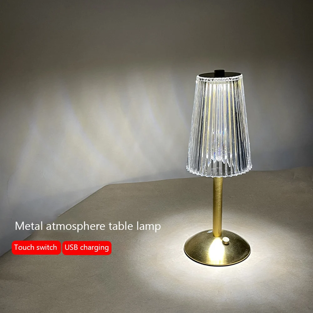 

Настольная лампа в скандинавском стиле, сенсорный светодиодный светильник с USB-зарядкой для ресторана, спальни, прикроватного столика, бара...