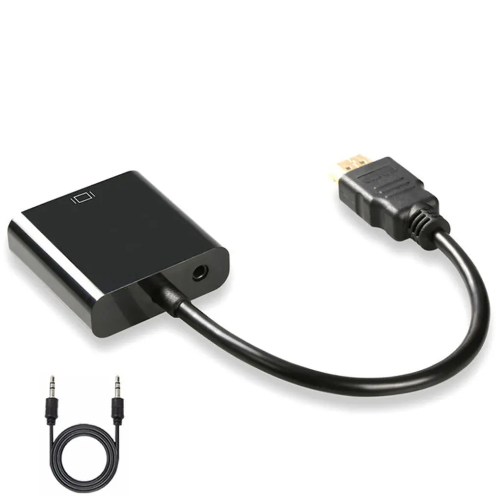 audio power supply HDMI к VGA Кабель-адаптер HDMI VGA Кабель-конвертер Поддержка 1080P с аудио кабелем для HD tv xbox PS3 PS4 ноутбука ТВ коробка - Цвет: audio power supply