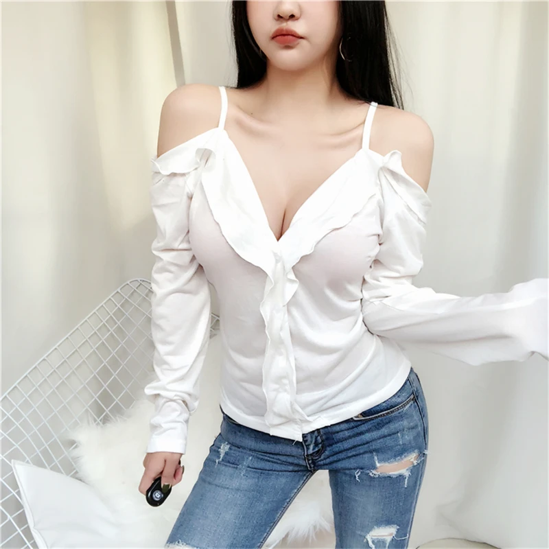 Новая весенняя винтажная хлопковая рубашка женская блузка с длинным рукавом