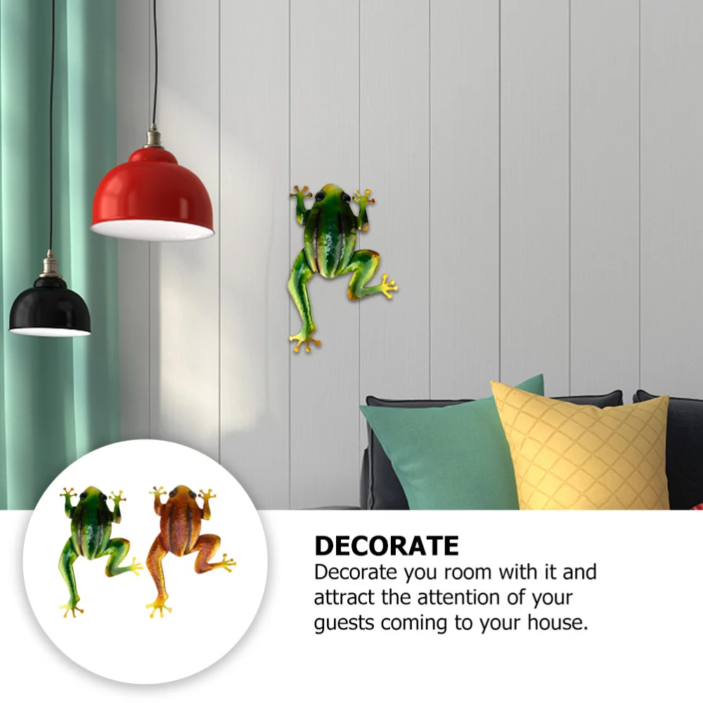 

2PCS Metal Frogs Wall Decor Decorative Frogs Wall Art Hanging Decoration