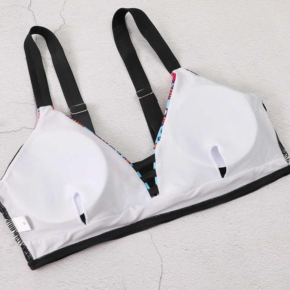 Сексуальный комплект бикини с лямкой на шее купальный костюм для женщин женский