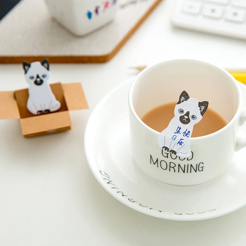 

Cute Kitty House Dog Bookmark Sticker Sticky Notes Paper Pad Bookmarks
