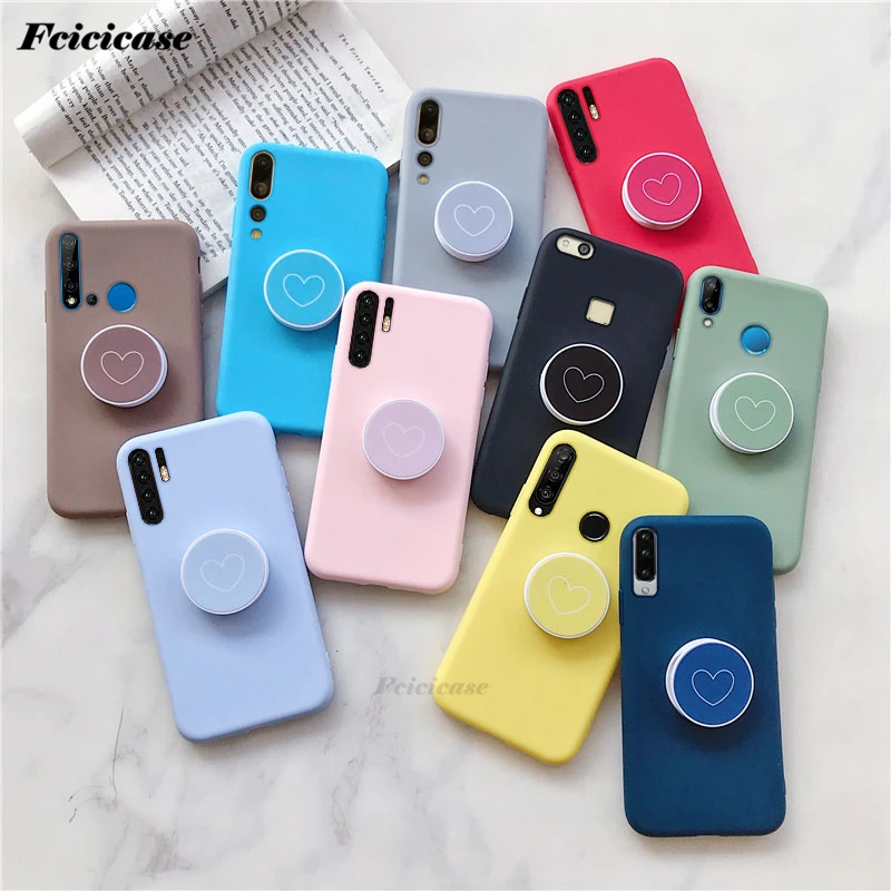 Love Stand Holder Phone Case For Huawei P8 P9 P10 Plus P20 P30 Pro Lite 2017 P Smart 2019 Cover Fundas|Бамперы| |