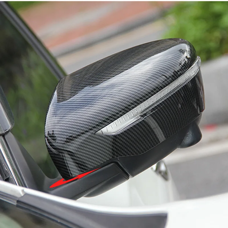 Углеродное волокно стиль накладка на зеркало заднего вида автомобиля украшение