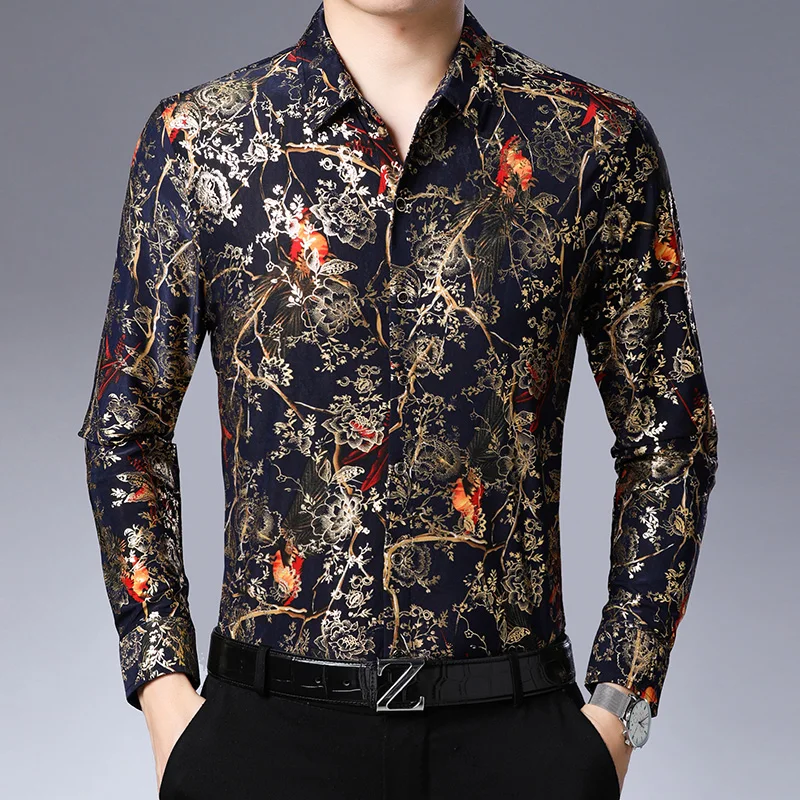 Роскошные Рубашки Eagle из вискозы для мужчин нечеткие королевские неокрашенные