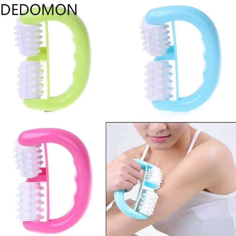 1 шт. голубой D образный роликовый массажер для контроля жира антицеллюлитный ног