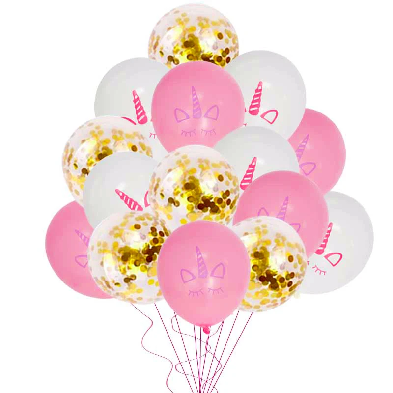 Joy-Enlife latex unicorn balloon gold confetti balloons birthday party decorations decor supplies kids baby shower | Дом и сад