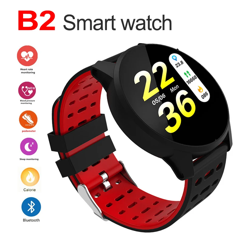 B2 Bluetooth Смарт-часы разблокированные часы телефон монитор сердечного ритма Спорт