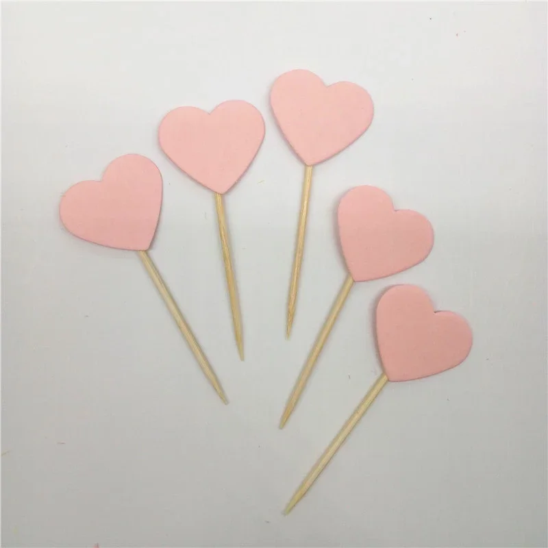 pink 30 шт./компл. милый блестящий в форме сердца, звезды кекс топперы на день рождения Свадебная вечеринка украшения торт Топпер украшения Еда Pi - Цвет: pink