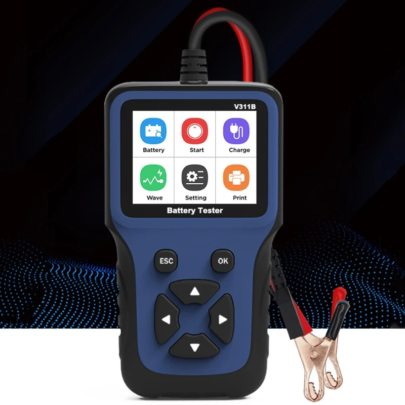 

311B 12V Battery Tester Analyzer 100-2000 CCA Car Quick Cranking Battery Tester W91F