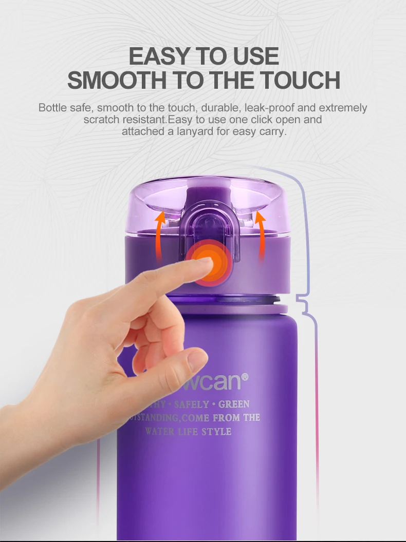 Герметичная бутылка для воды пластиковая емкость напитков 560 мл/400 мл укрепленное