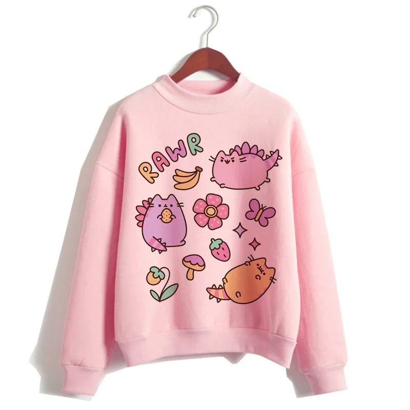 Толстовка Женская в стиле Харадзюку Pusheen смешной мультяшный Свитшот Kawaii Ullzang