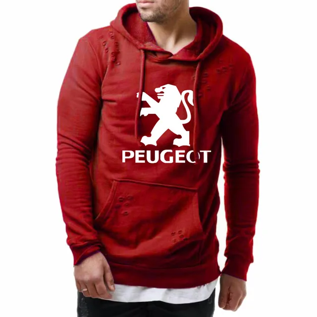 Мужские толстовки для Пежо с логотипом автомобиля демисезонные уникальные
