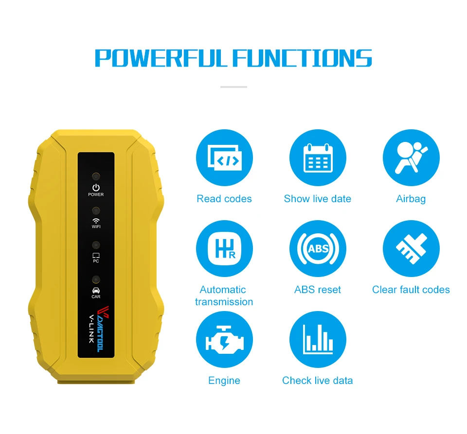 OBD2 VDIAGTOOL V link для встроенного адаптера передачи данных 6 сверхмощный