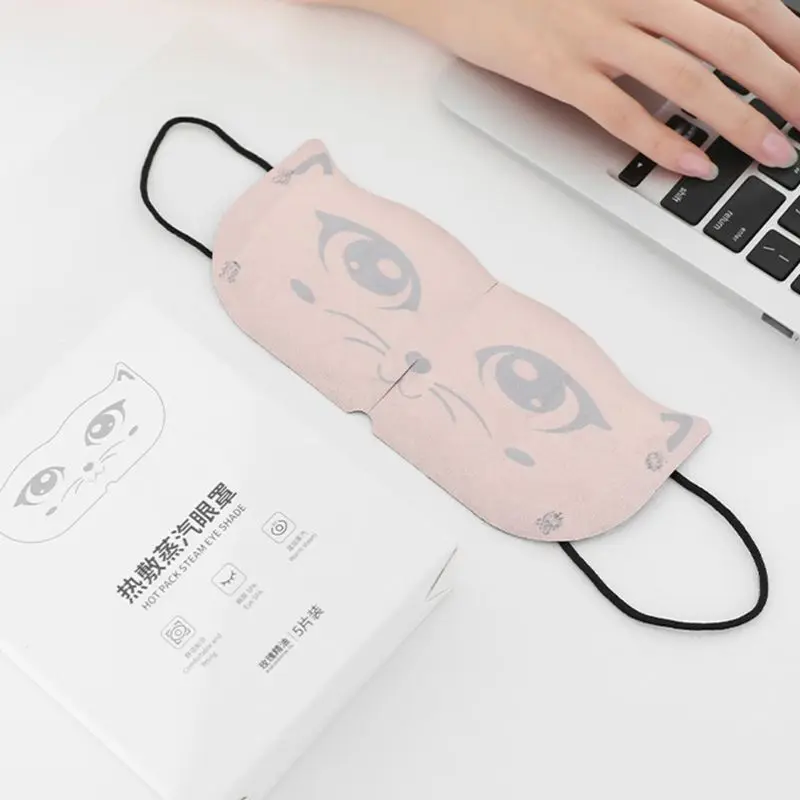 5Pcs Hot Steam Eye Mask Patch Fine Line Wrinkles Anti Aging Dark Circle Heat Pad 11UF | Красота и здоровье