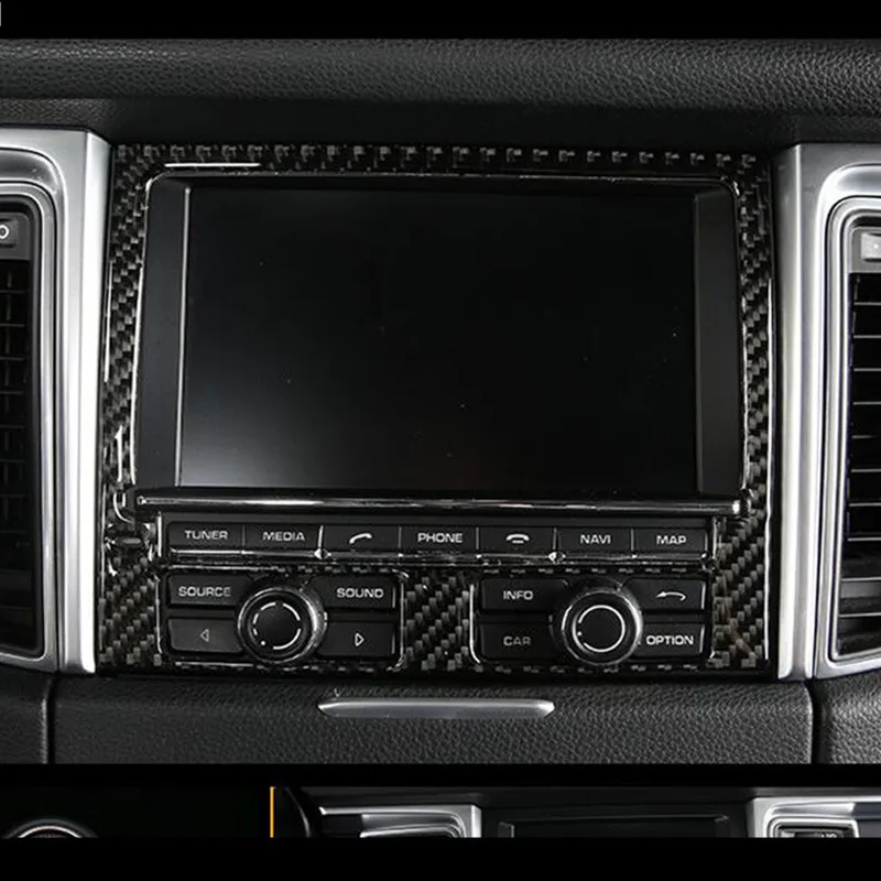 Декоративная рамка для центральной консоли из углеродного волокна отделка Porsche