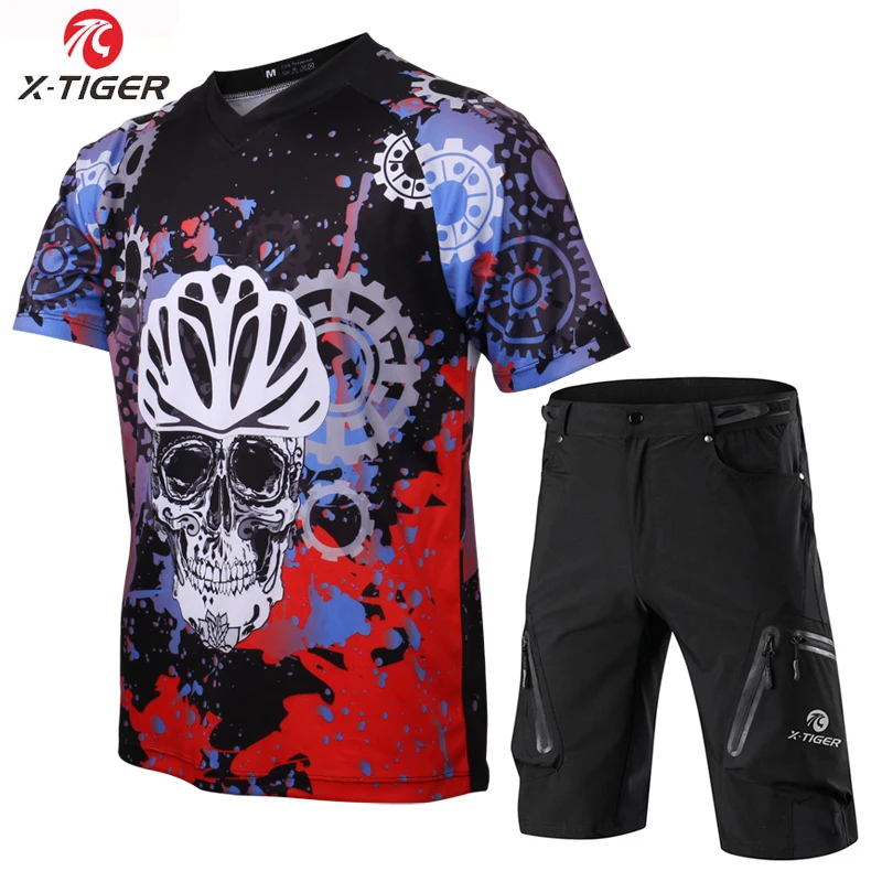 Мужская спортивная одежда X-Tiger спортивный костюм для велоспорта с защитой от