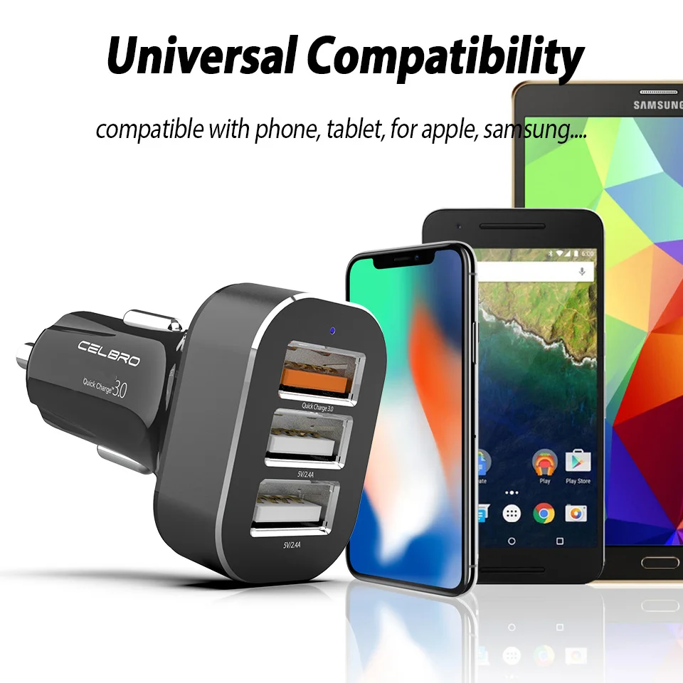 Быстрая зарядка QC 3,0 Автомобильное зарядное устройство мульти USB Автомобильное зарядное устройство для мобильного телефона Xiaomi LG sony Быстрая зарядка Cargador автомобильное зарядное устройство 3 USB