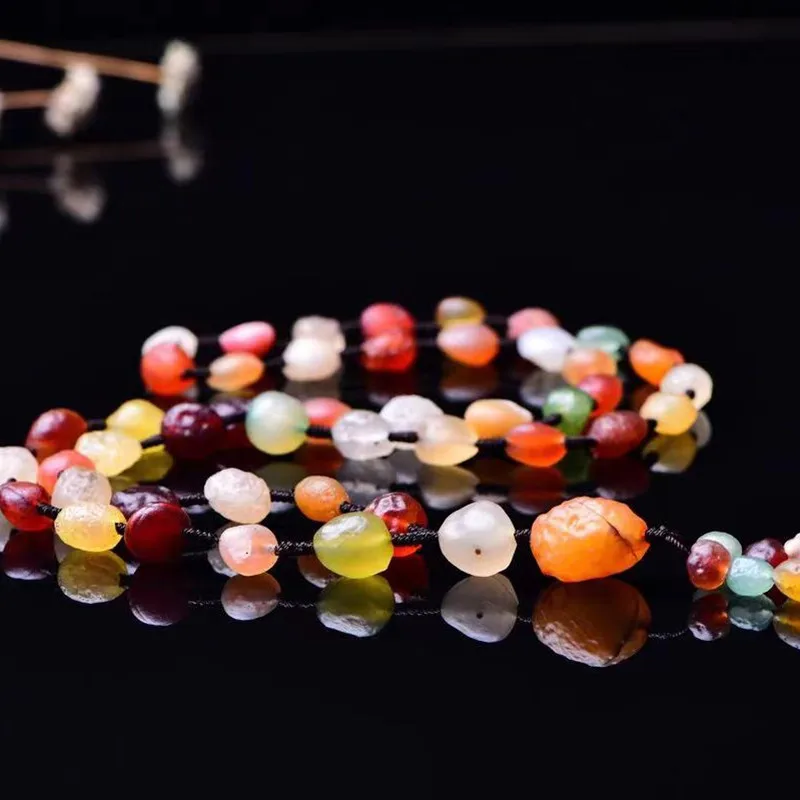 Entourage beads Alxa Gobi Agate Rough Stone Men and Women Sugar heart Bracelets Sweater Chain