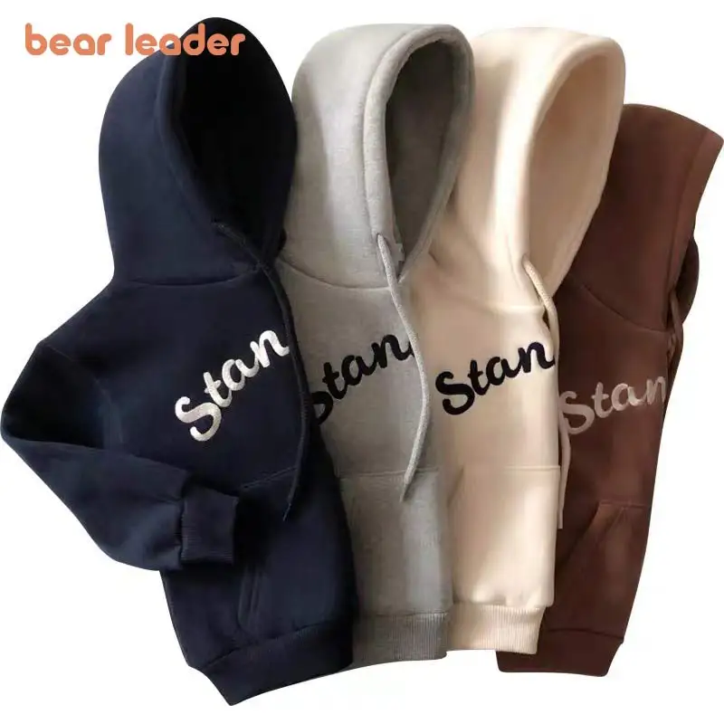 

Bear Leader/детская одежда 2022 г. Новые детские плюшевые свитера на осень и зиму толстые теплые толстовки для мальчиков и девочек детская одежда