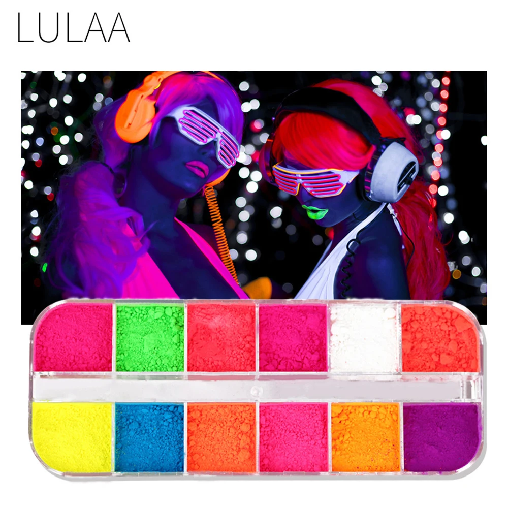 Phosphor Nail Boxed Girlish Nails Super Bright Luminous Powder Pigment Glitter Accessories | Красота и здоровье