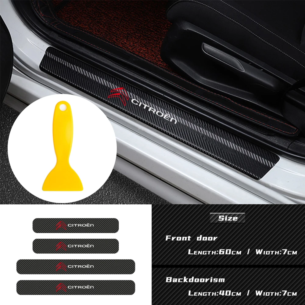 4 шт. автомобильные наклейки из углеродного волокна для Citroen C1 C2 C3 C4 C5 C6 C8 C4L DS3
