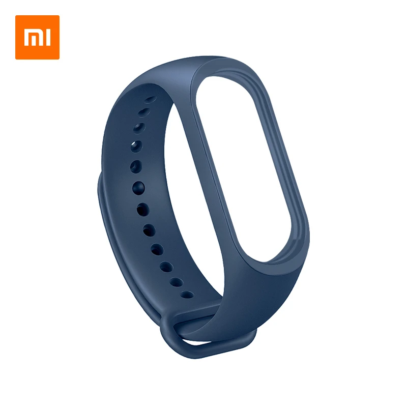 Blue Xiaomi mi Band 4 NFC ремешок на запястье из ТПУ Черный Синий Оранжевый винно-красный розовый и mi Band 4 кабель для зарядки умные аксессуары - Цвет: Blue