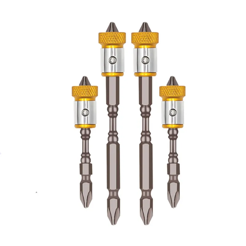 1pc Universal magnetic ring steel sleeve yellow Metal Strong Magnetizer Screw Pick Up Tool for 1/4&quot 6.35mm screwdriver Bits |